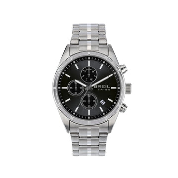 Orologio cronografo Breil Captain in acciaio quadrante nero MISURA UNICA