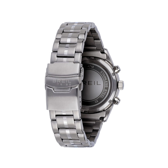 Orologio cronografo Breil Captain in acciaio quadrante nero MISURA UNICA