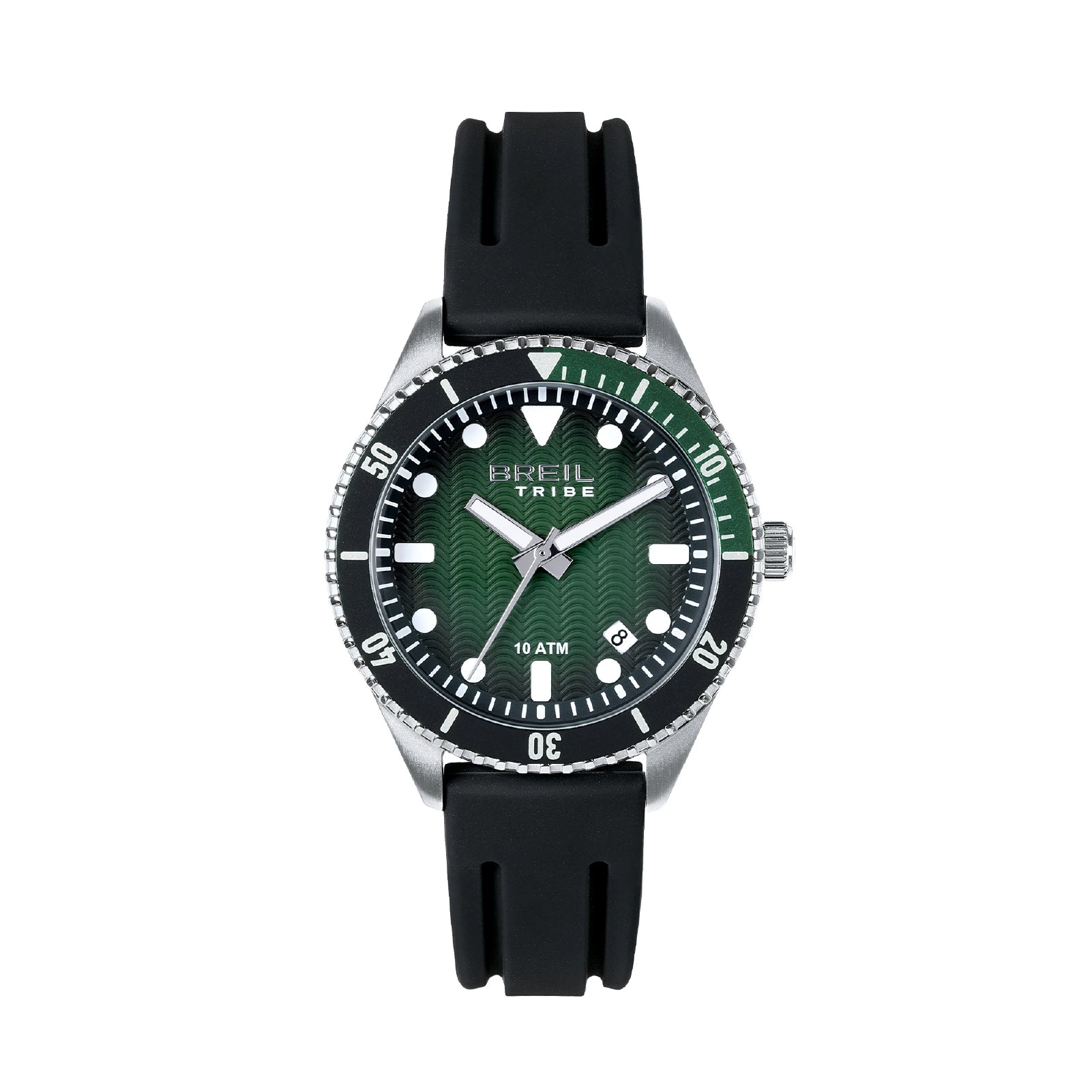 Orologio uomo Breil in acciaio con cinturino silicone nero MISURA UNICA