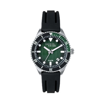 Orologio uomo Breil in acciaio con cinturino silicone nero MISURA UNICA