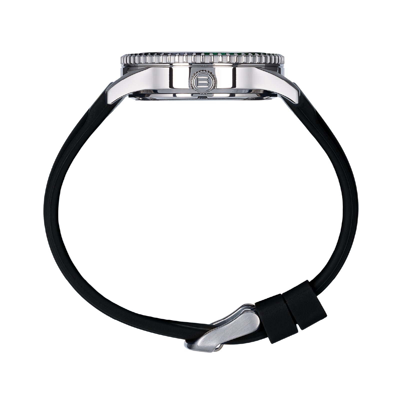 Orologio uomo Breil in acciaio con cinturino silicone nero MISURA UNICA