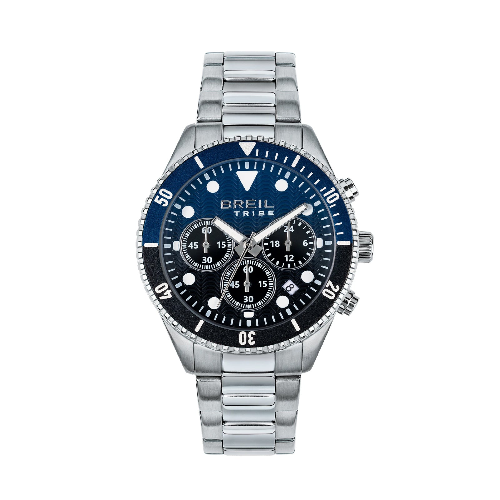 Orologio crono uomo Breil in acciaio quadrante blu e nero MISURA UNICA