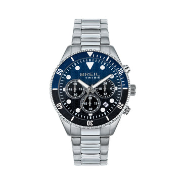 Orologio crono uomo Breil in acciaio quadrante blu e nero MISURA UNICA