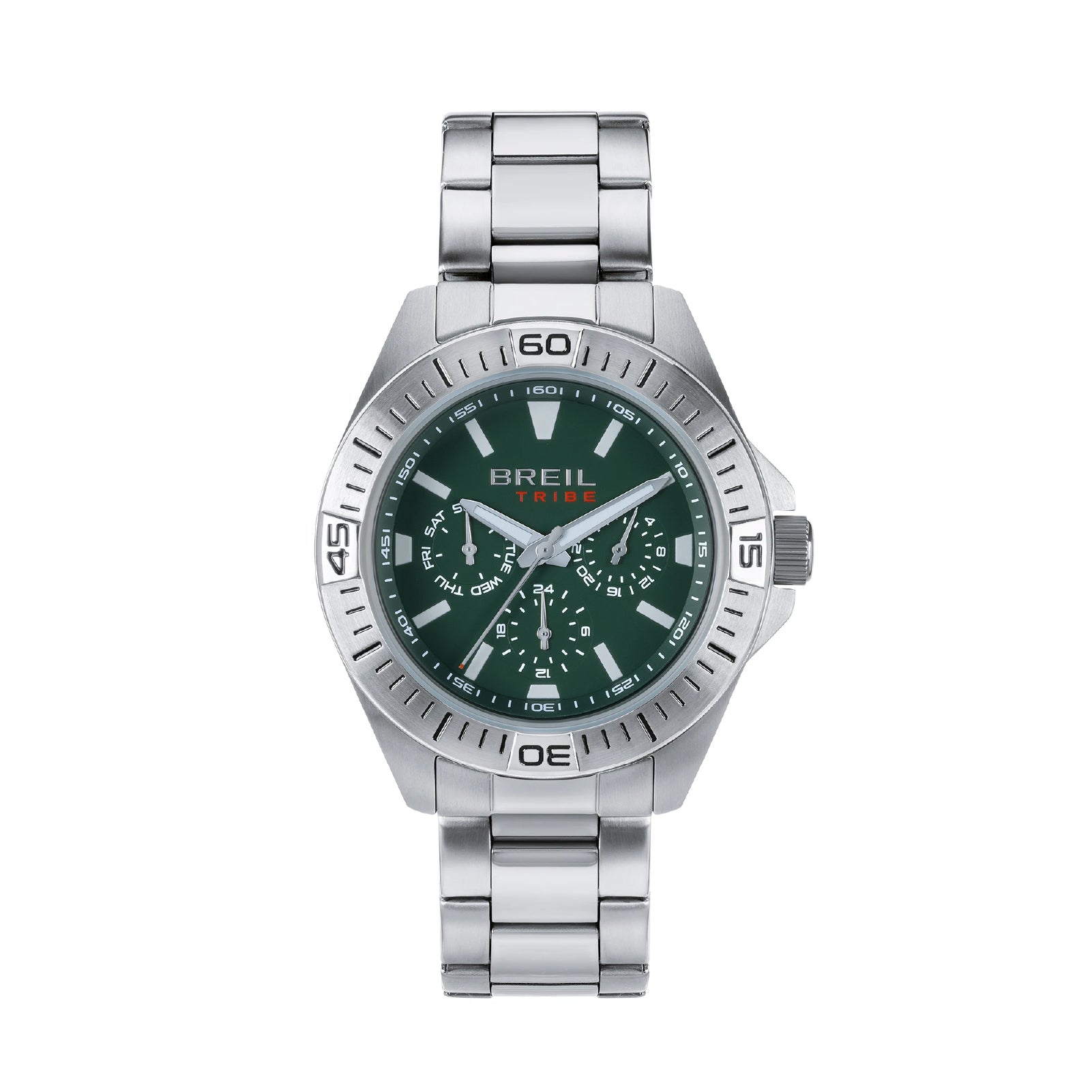 Orologio multifunzione Breil in acciaio con quadrante verde MISURA UNICA