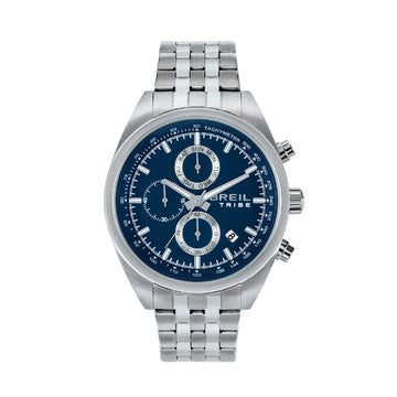 Orologio crono da uomo Breil in acciaio con quadrante blu MISURA UNICA