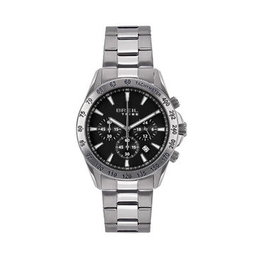 Orologio crono uomo Breil in acciaio quadrante nero 43mm MISURA UNICA
