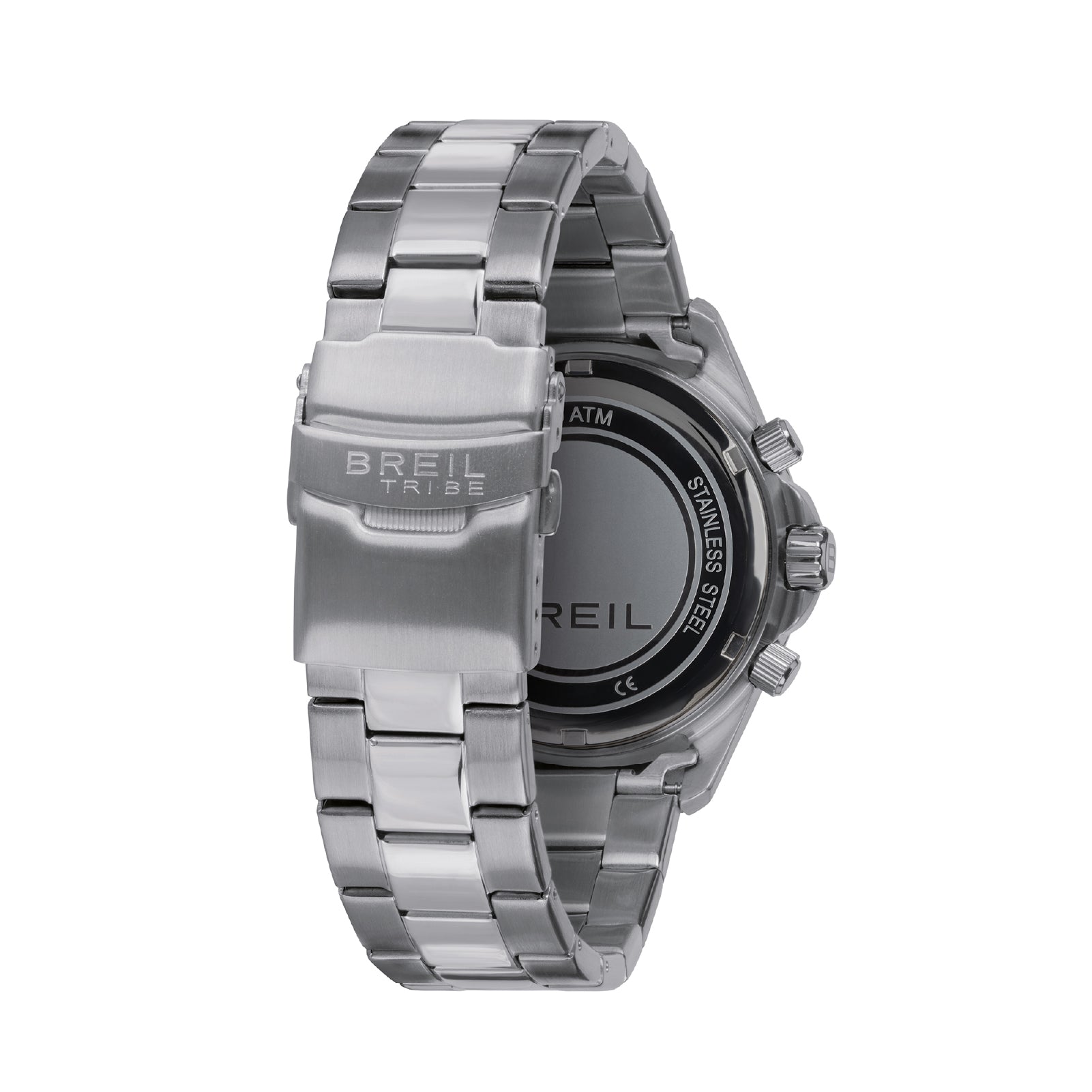 Orologio crono uomo Breil in acciaio quadrante nero 43mm MISURA UNICA