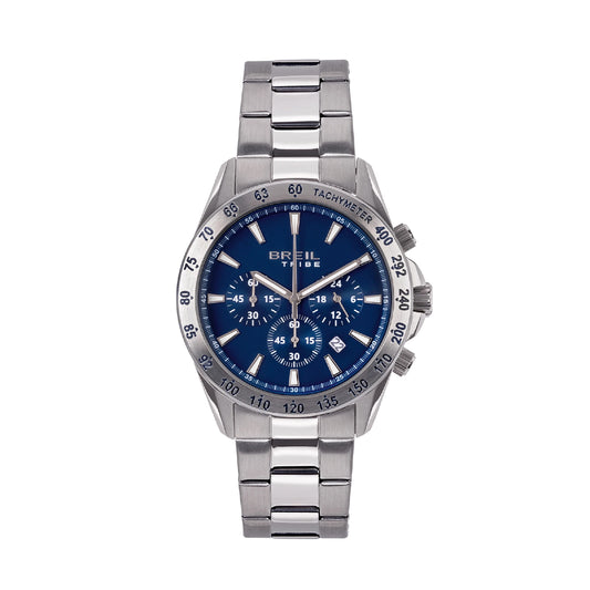 Orologio crono uomo Breil in acciaio quadrante blu 43mm MISURA UNICA