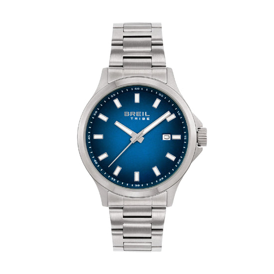 Orologio solo tempo uomo Breil Kai in acciaio con quadrante sfumato blu 41 mm MISURA UNICA