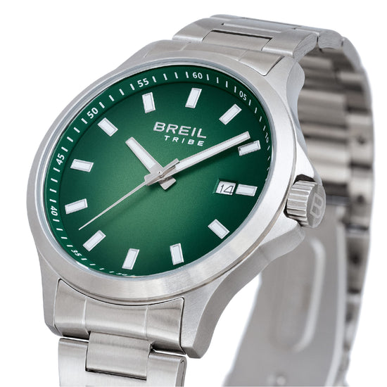 Orologio solo tempo uomo Breil Kai in acciaio con quadrante sfumato verde 41 mm