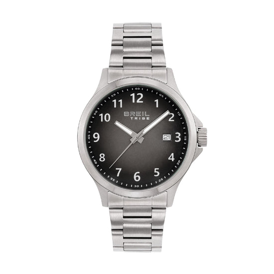 Orologio solo tempo uomo Breil Kai in acciaio con quadrante sfumato antracite 41 mm MISURA UNICA