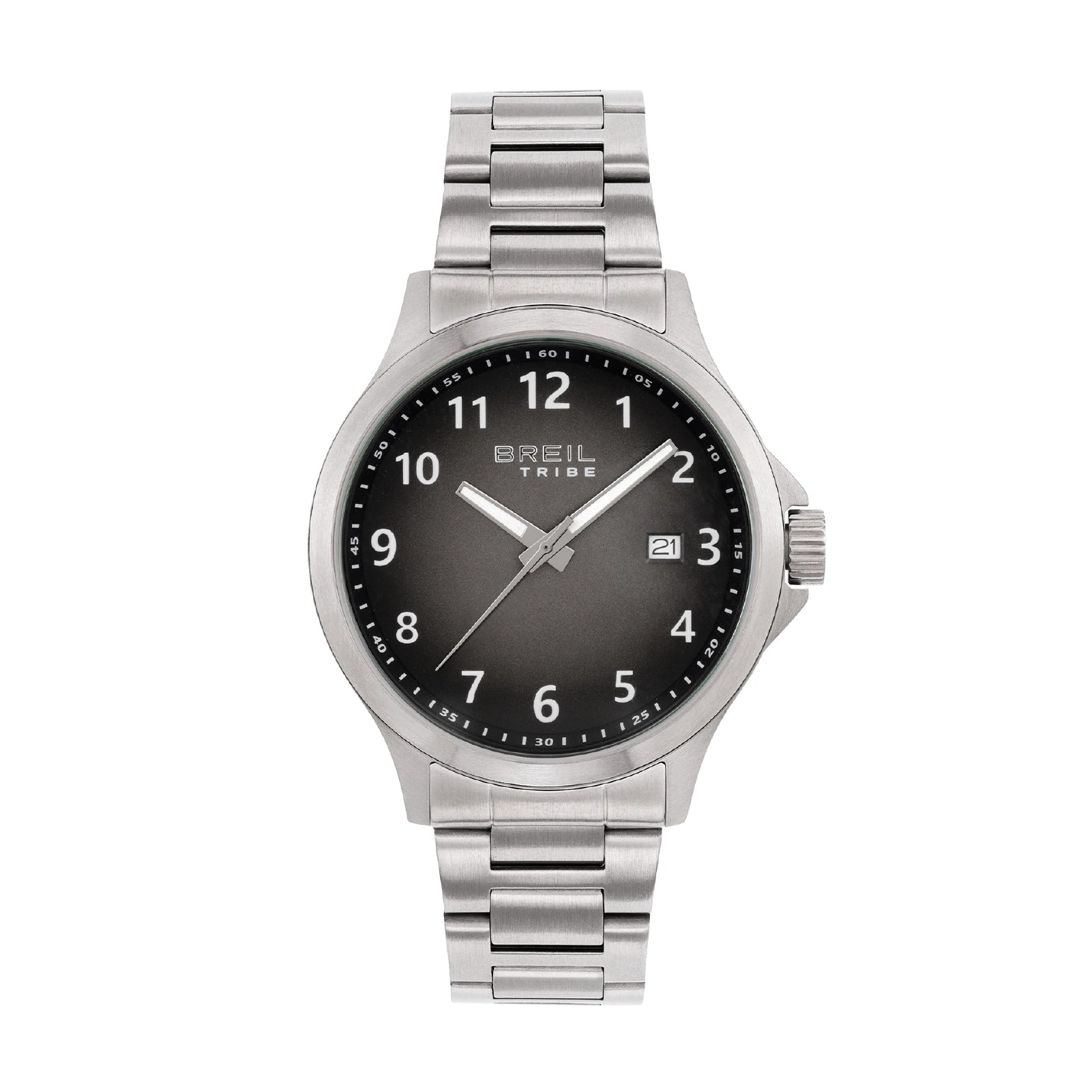 Orologio solo tempo uomo Breil Kai in acciaio con quadrante sfumato antracite 41 mm MISURA UNICA