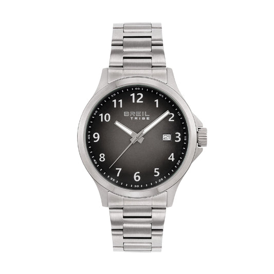 Orologio solo tempo uomo Breil Kai in acciaio con quadrante sfumato antracite 41 mm MISURA UNICA