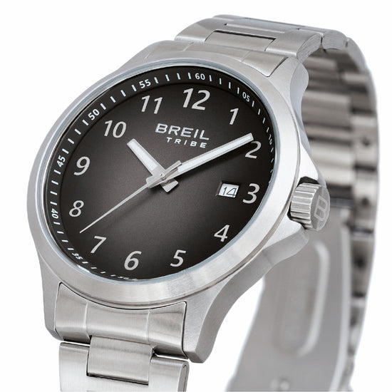 Orologio solo tempo uomo Breil Kai in acciaio con quadrante sfumato antracite 41 mm MISURA UNICA