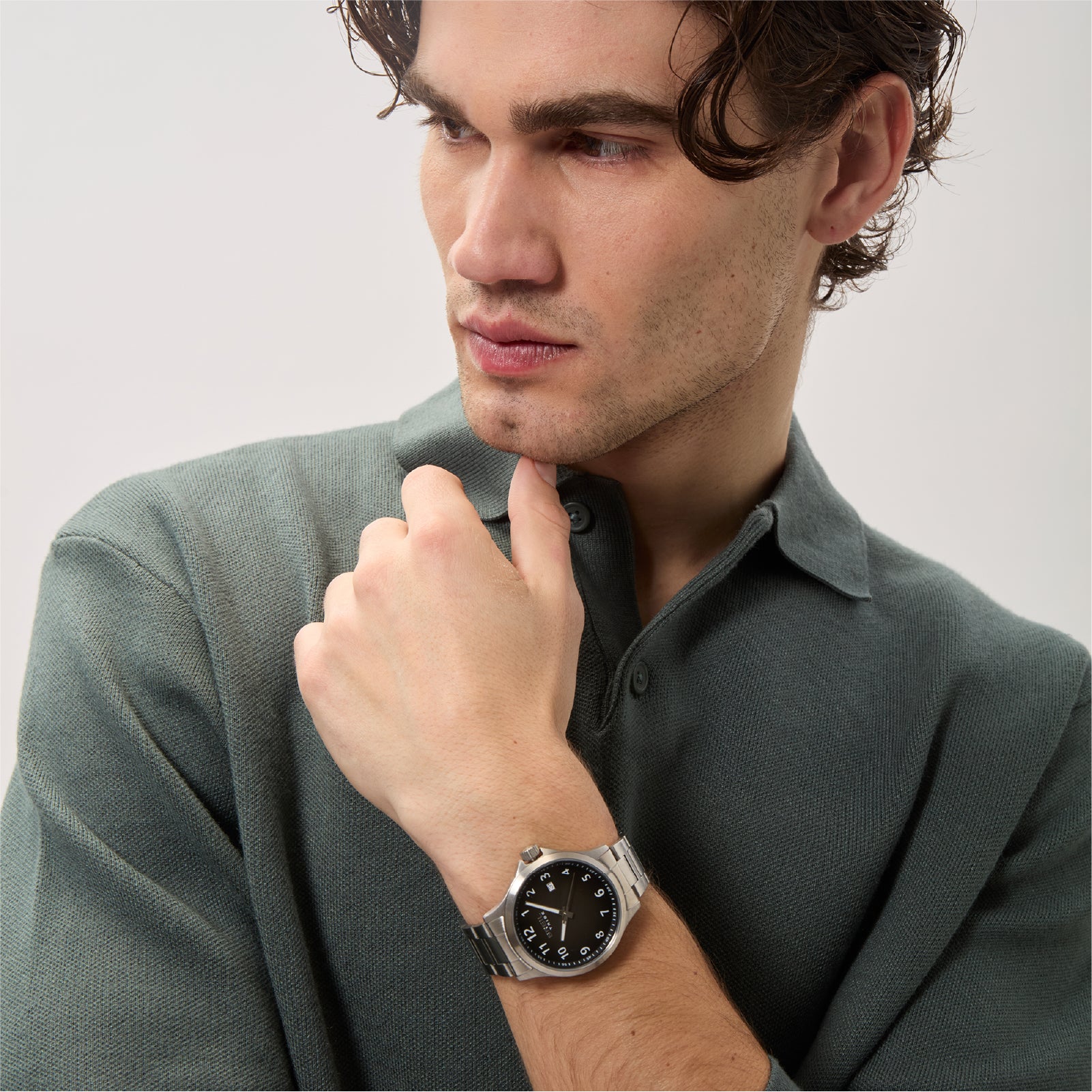 Orologio solo tempo uomo Breil Kai in acciaio con quadrante sfumato antracite 41 mm MISURA UNICA