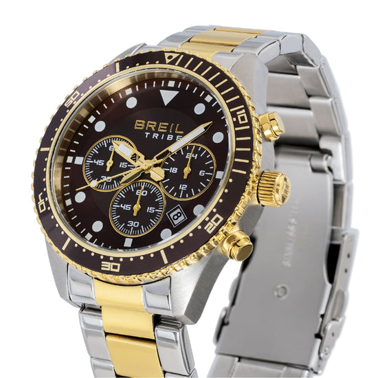 Orologio cronografo Breil Sail in acciaio bicolor da uomo MISURA UNICA