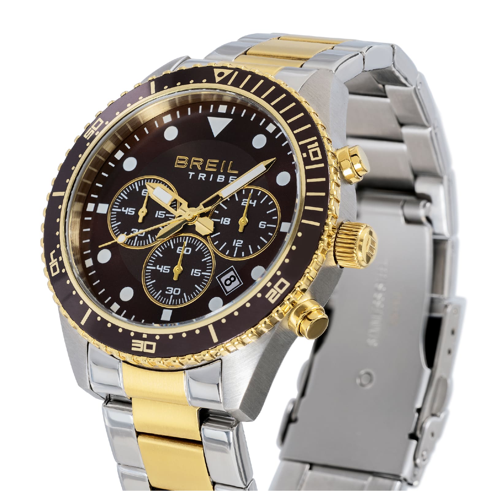 Orologio cronografo Breil Sail in acciaio bicolor da uomo MISURA UNICA