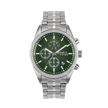 Orologio cronografo Breil Captain in acciaio quadrante verde MISURA UNICA