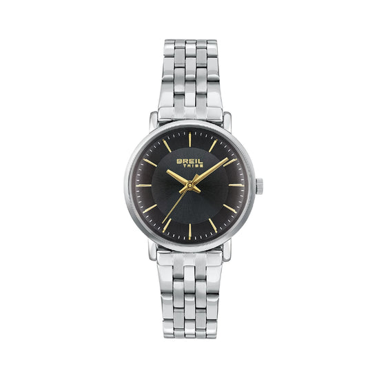 Orologio solo tempo Breil Tribe Esme acciaio quadrante nero MISURA UNICA