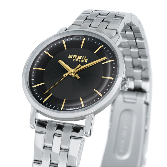 Orologio solo tempo Breil Tribe Esme acciaio quadrante nero MISURA UNICA