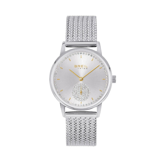 Orologio solo tempo Breil Drop in acciaio quadrante argento MISURA UNICA