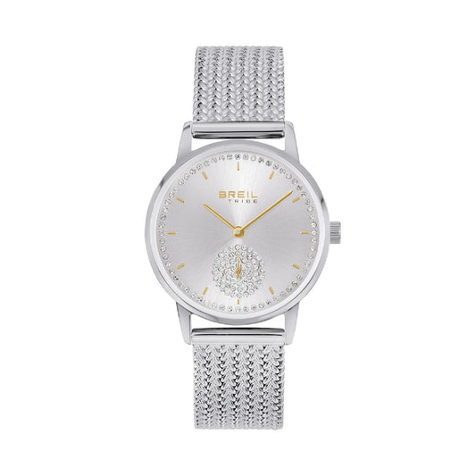 Orologio solo tempo Breil Drop in acciaio quadrante argento MISURA UNICA