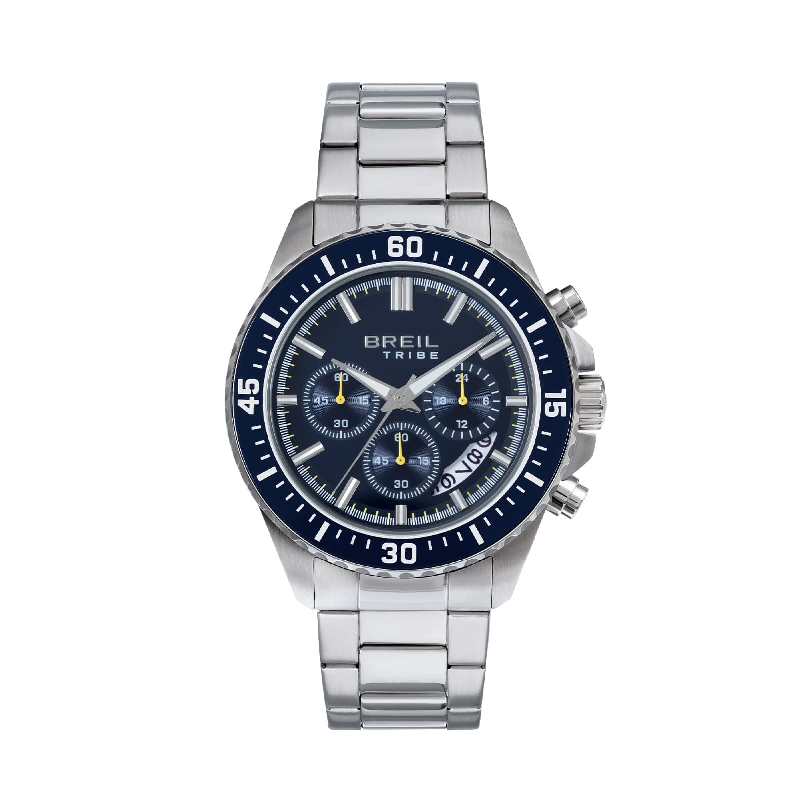 Orologio cronografo Breil Tribe Trial acciaio quadrante blu MISURA UNICA