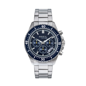 Orologio cronografo Breil Tribe Trial acciaio quadrante blu MISURA UNICA
