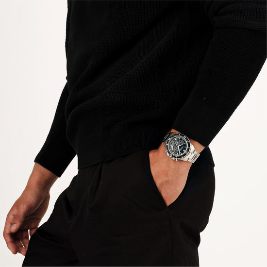 Orologio cronografo Breil Tribe Trial acciaio quadrante blu MISURA UNICA