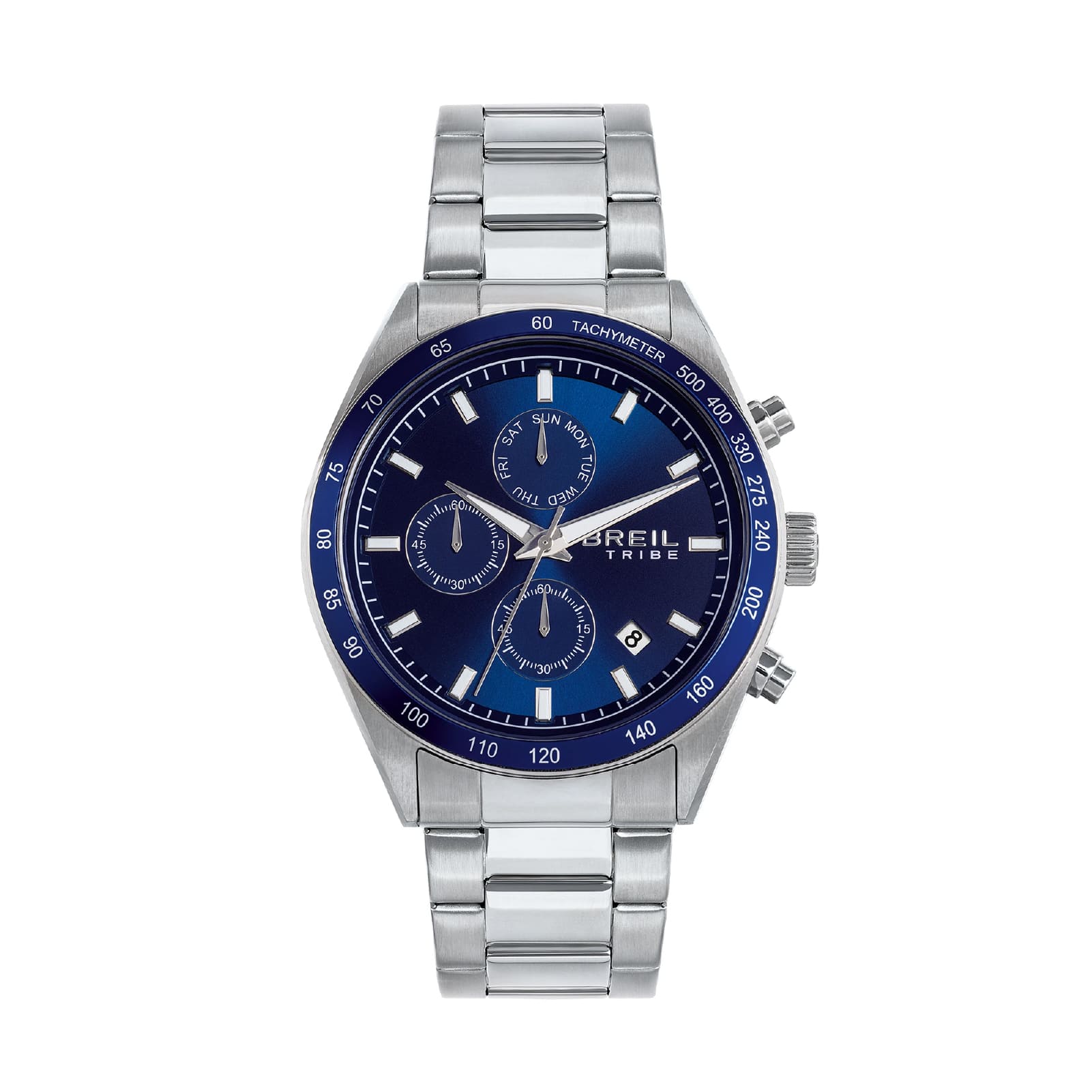 Orologio cronografo Breil Echo in acciaio quadrante blu uomo MISURA UNICA