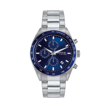 Orologio cronografo Breil Echo in acciaio quadrante blu uomo MISURA UNICA
