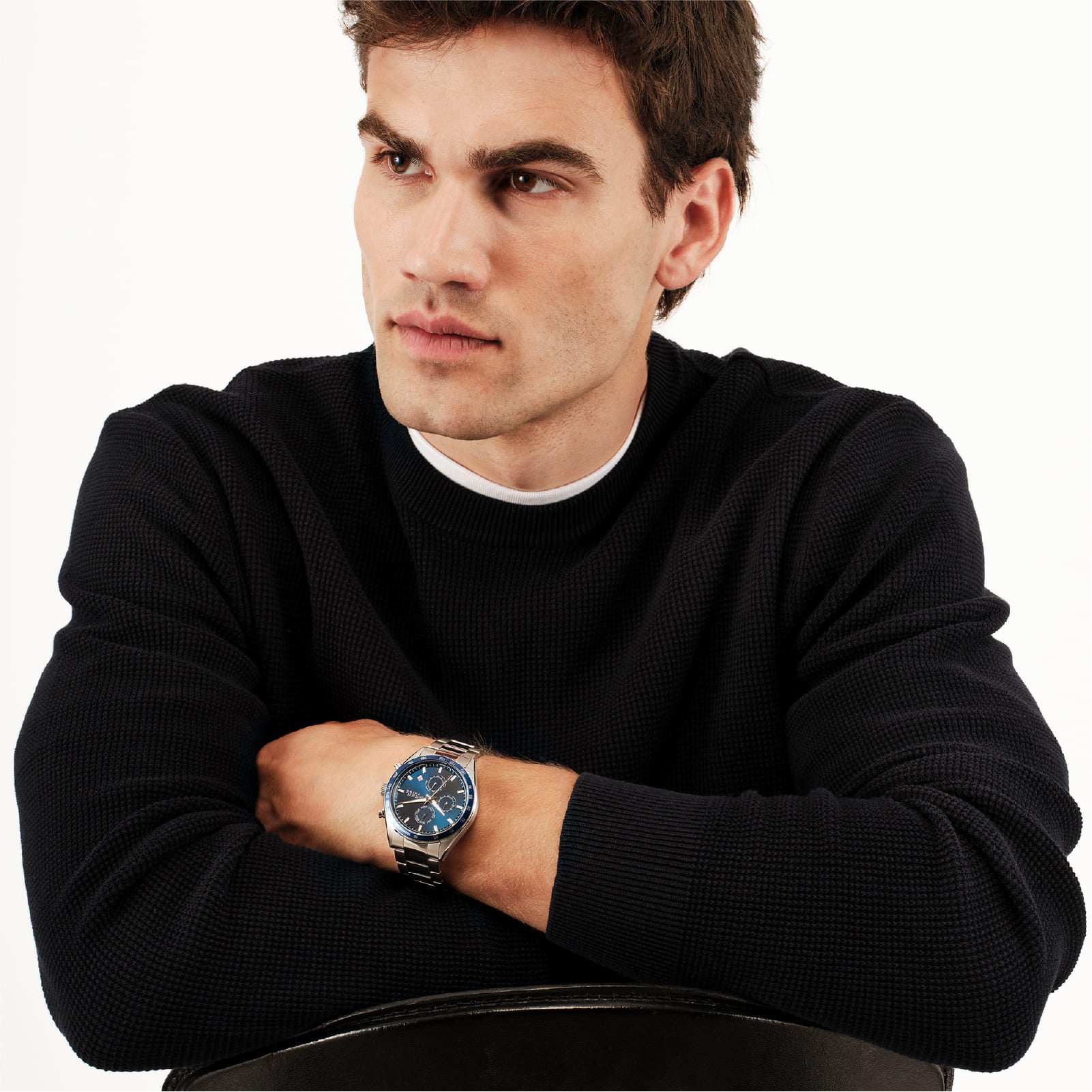 Orologio cronografo Breil Echo in acciaio quadrante blu uomo MISURA UNICA