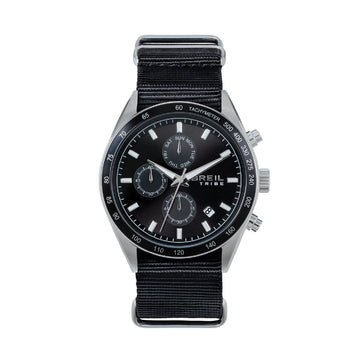 Orologio cronografo Breil Echo in acciaio e nylon nero uomo MISURA UNICA