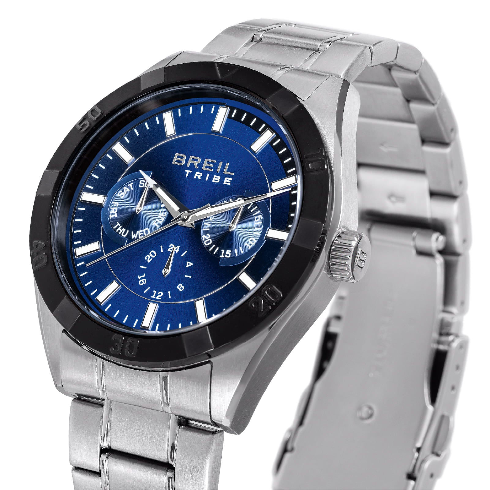 Orologio multifunzione Breil Tribe Rush acciaio quadrante blu
