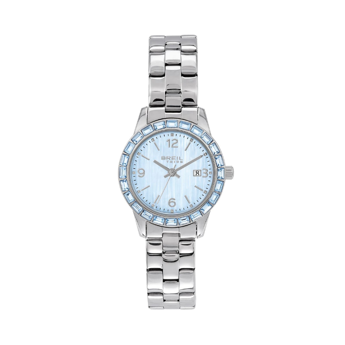Orologio solo tempo Breil Glow and Go in acciaio e azzurro MISURA UNICA