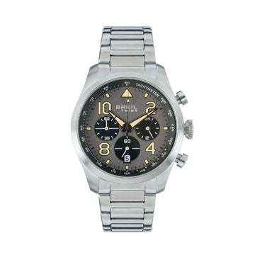 Orologio crono Breil Recon cassa in acciaio e quadrante grigio MISURA UNICA