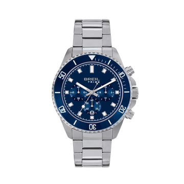 Orologio cronografo Breil Stand Guard in acciaio e blu MISURA UNICA