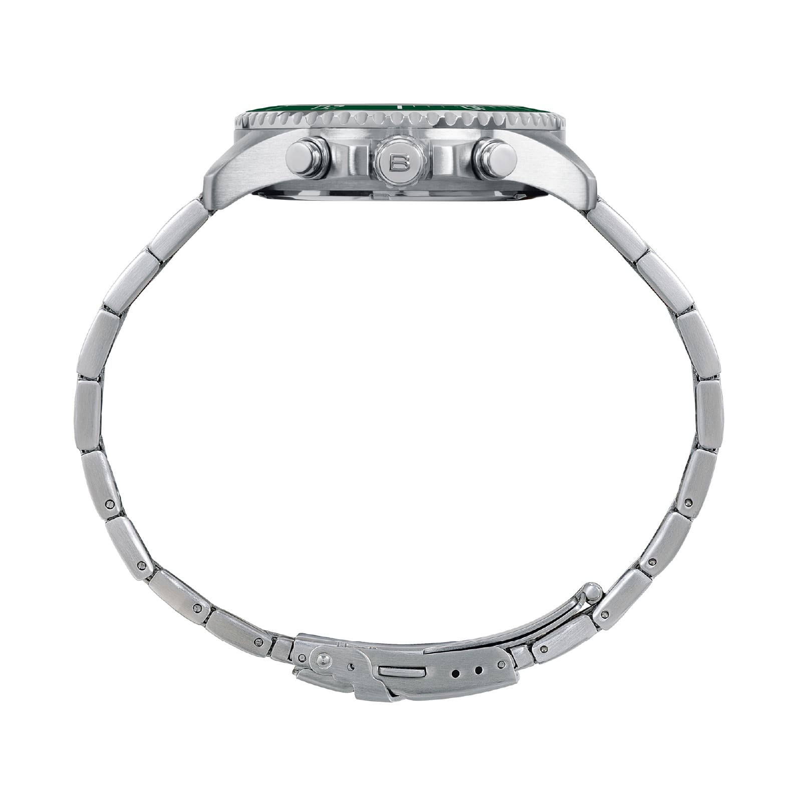 Orologio crono Breil Stand Guard in acciaio e quadrante verde MISURA UNICA