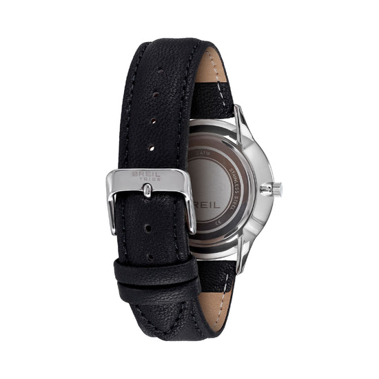 Orologio solo tempo Breil Belmont in acciaio e nero MISURA UNICA