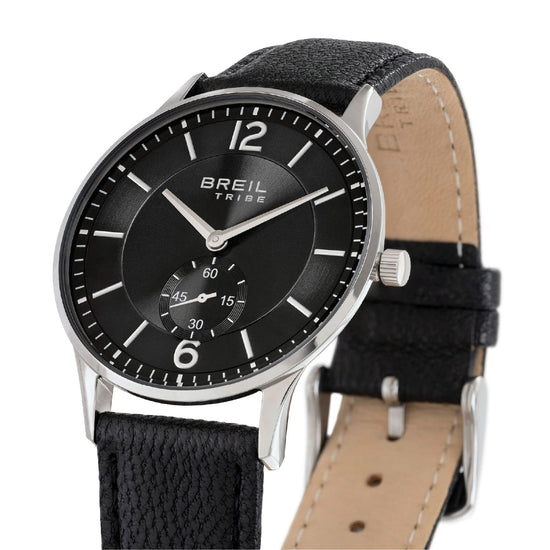 Orologio solo tempo Breil Belmont in acciaio e nero MISURA UNICA