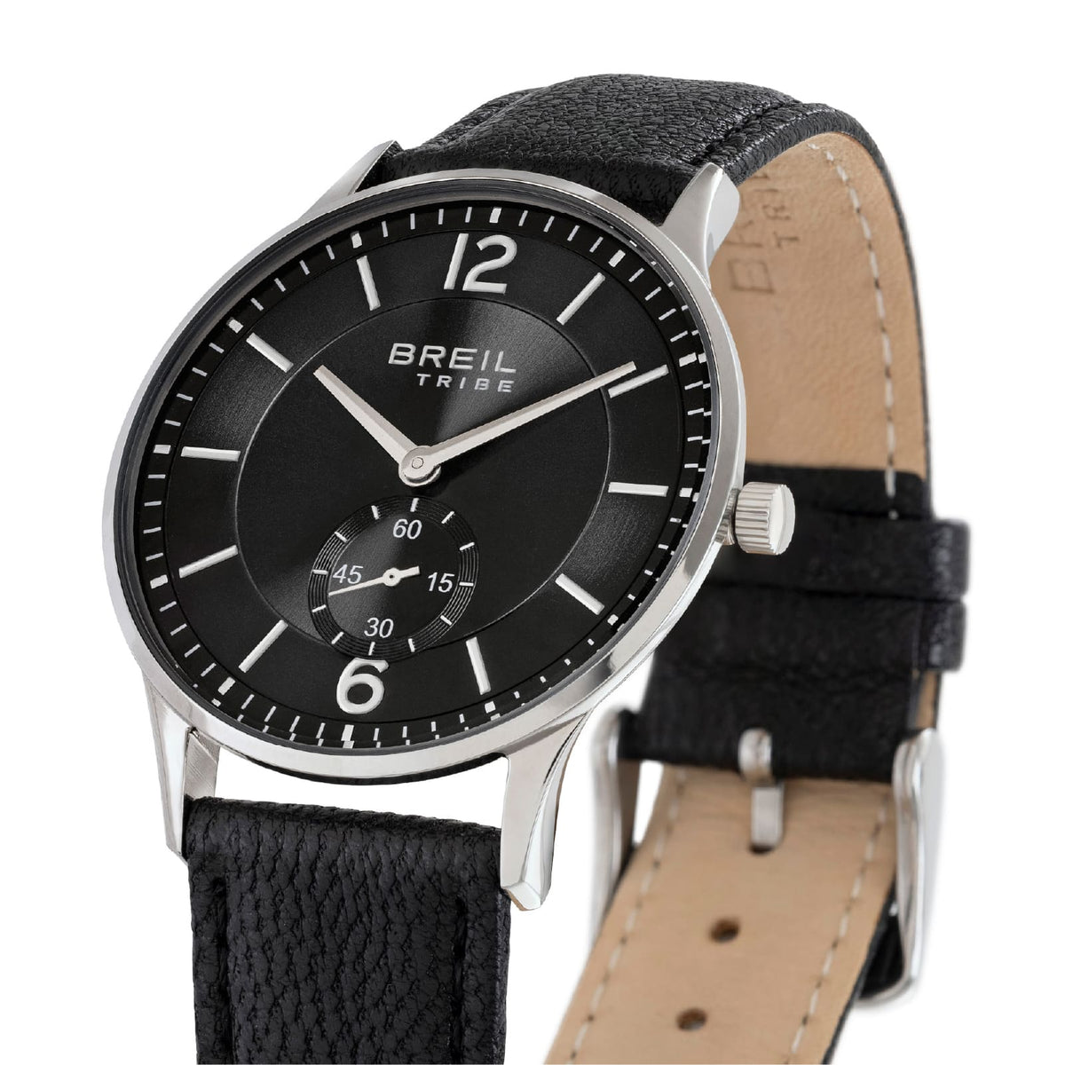 Orologio solo tempo Breil Belmont in acciaio e nero MISURA UNICA