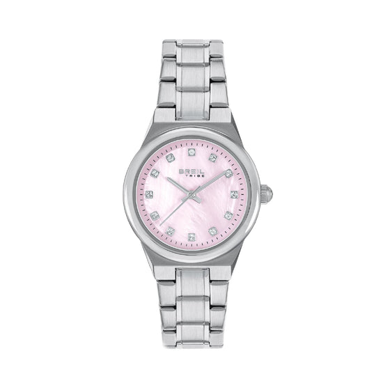 Orologio solo tempo Breil Fiji in acciaio quadrante rosa MISURA UNICA