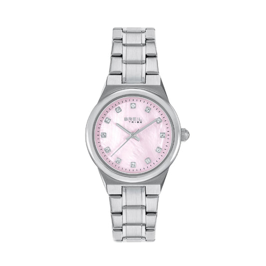 Orologio solo tempo Breil Fiji in acciaio quadrante rosa MISURA UNICA