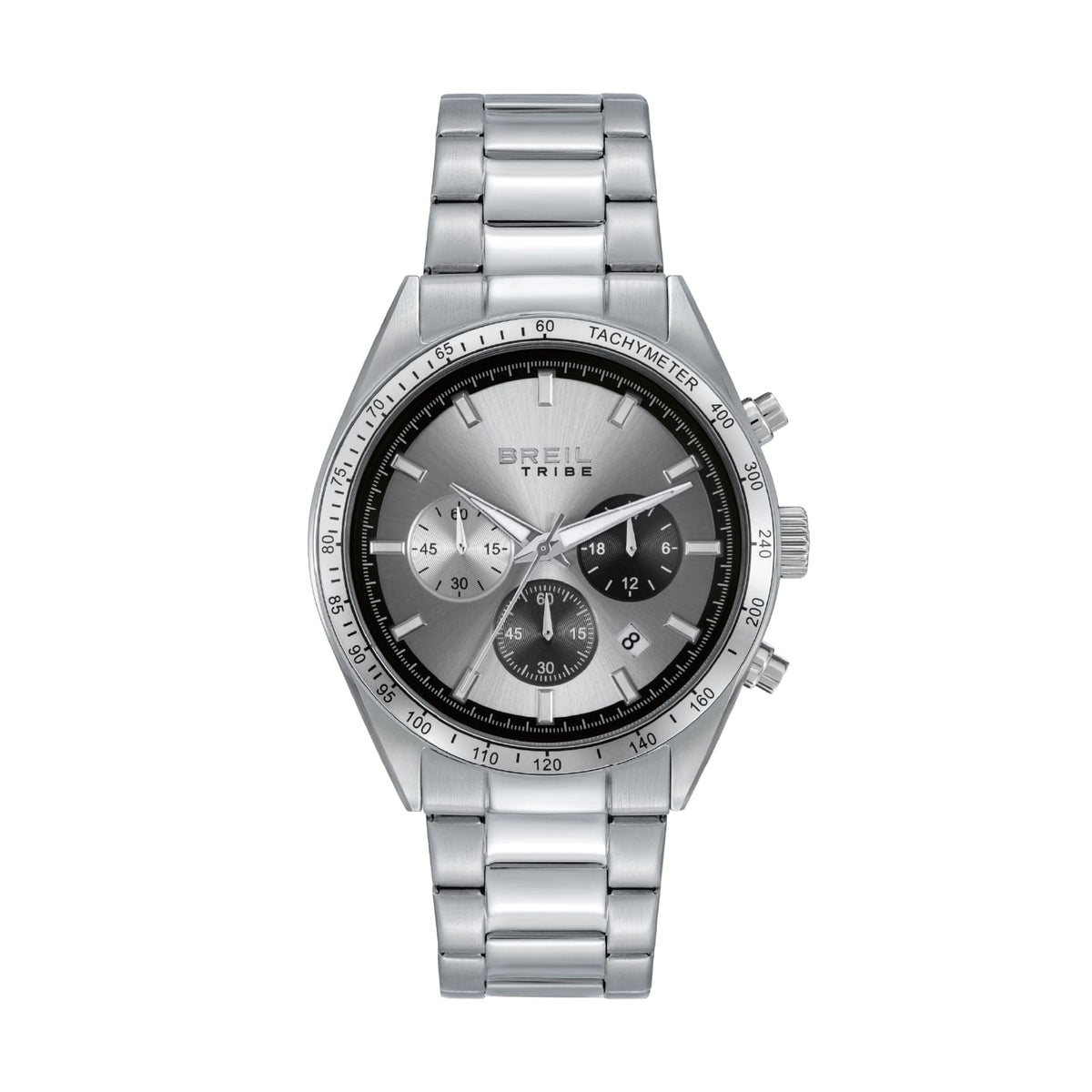 Orologio cronografo Breil Eco in acciaio quadrante argento MISURA UNICA