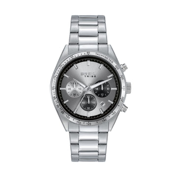 Orologio cronografo Breil Eco in acciaio quadrante argento MISURA UNICA