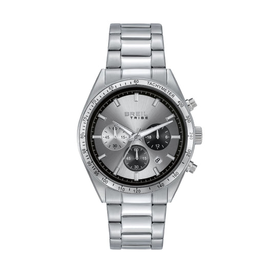 Orologio cronografo Breil Eco in acciaio quadrante argento MISURA UNICA
