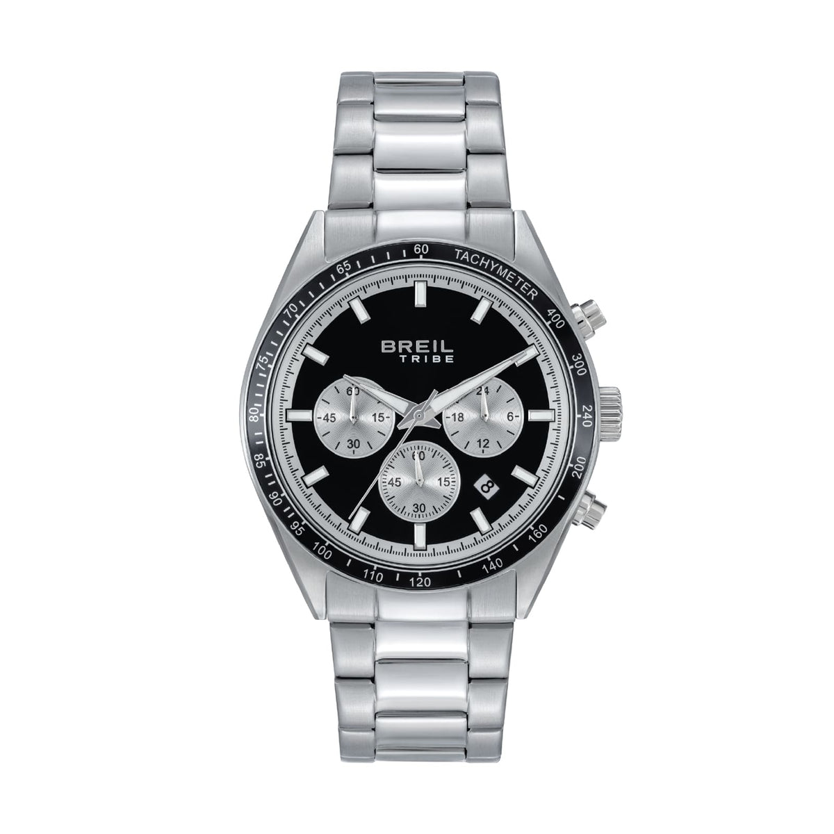 Orologio cronografo Breil Eco in acciaio quadrante nero MISURA UNICA