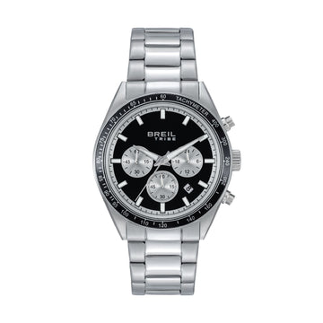 Orologio cronografo Breil Eco in acciaio quadrante nero MISURA UNICA