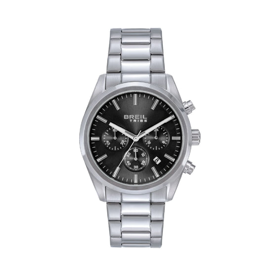 Orologio cronografo Breil Tribe Upton in acciaio e nero MISURA UNICA