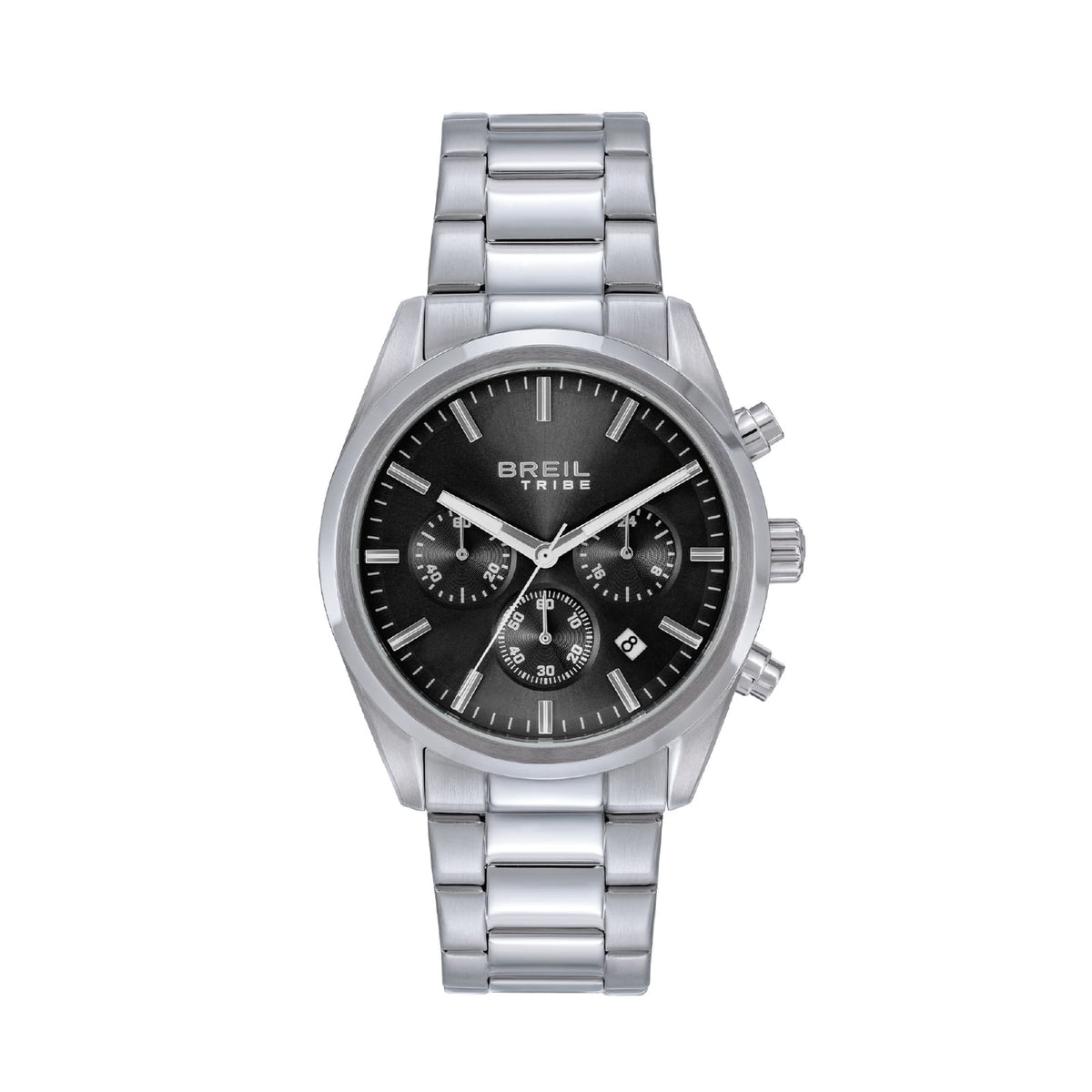 Orologio cronografo Breil Tribe Upton in acciaio e nero MISURA UNICA